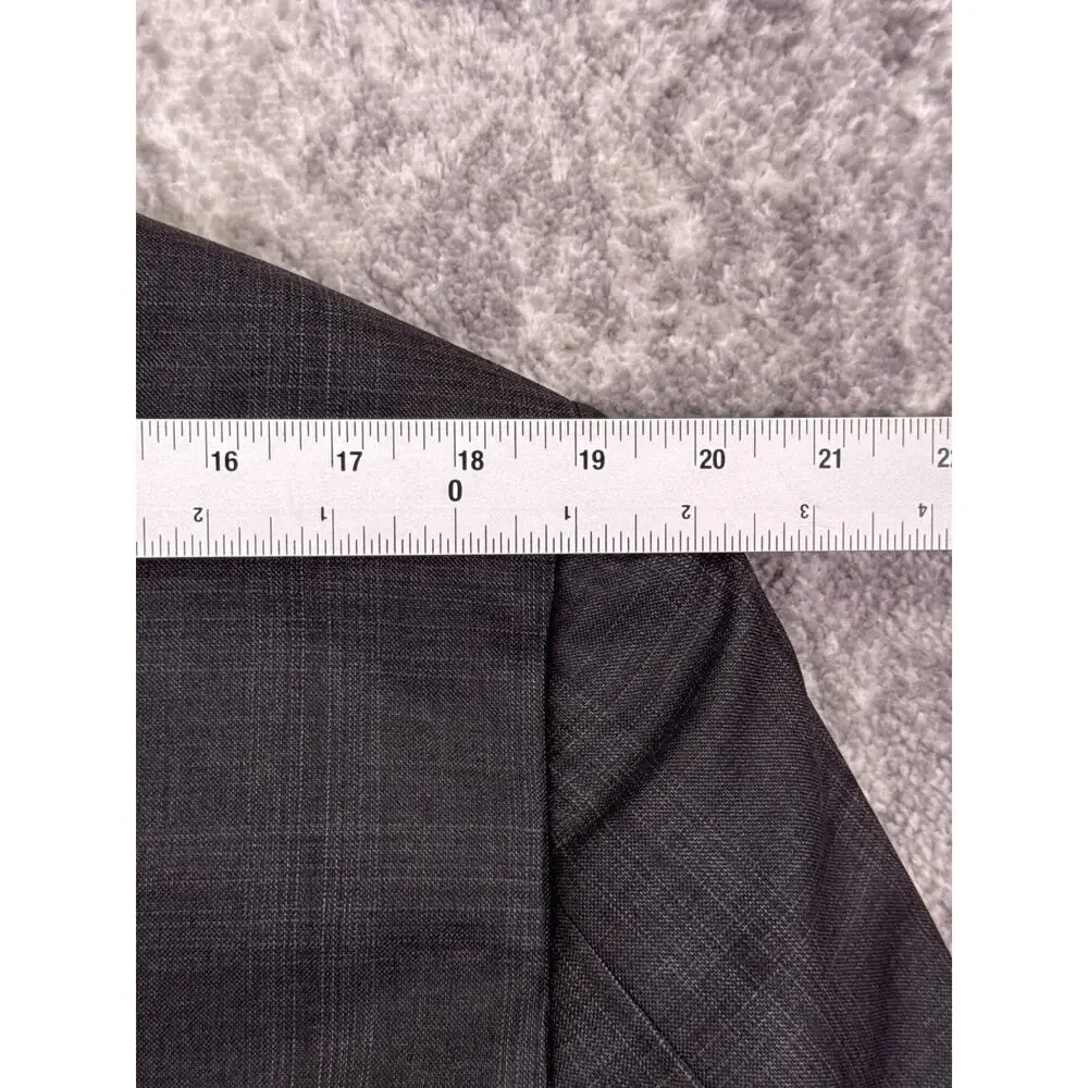 Emporio Armani G Line Suit 42 R Mens Gray Plaid Super 130s Wool 2 Piece
